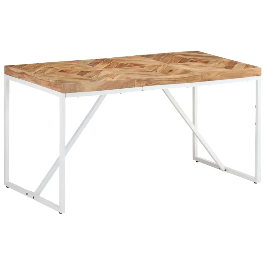 Table à manger 140x70x76 cm Bois massif d'acacia et de manguier - 9