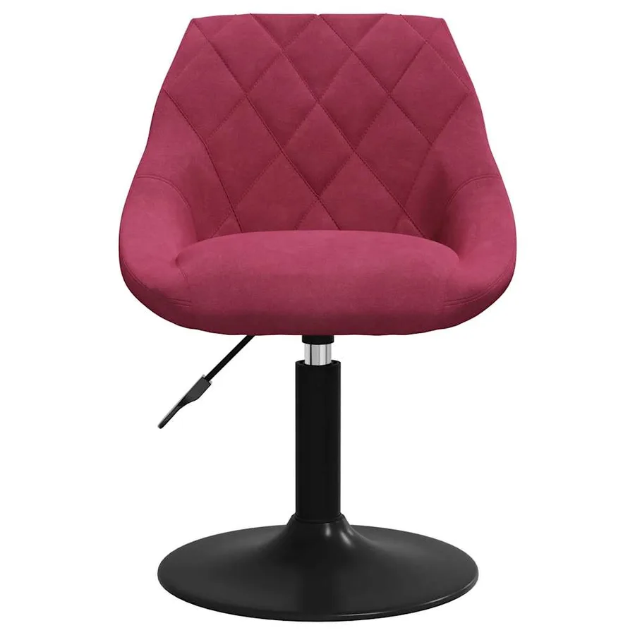 Chaises pivotantes à manger lot de 2 bordeaux velours - 4