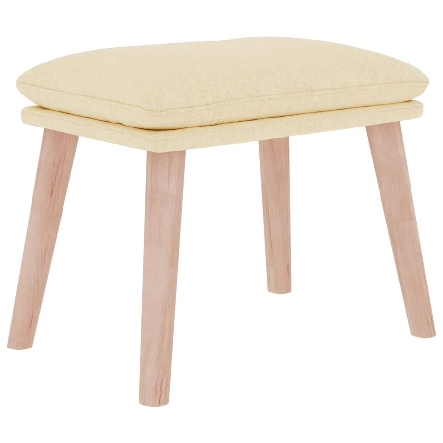 Repose-pied Crème 45x29,5x35 cm Tissu - 2
