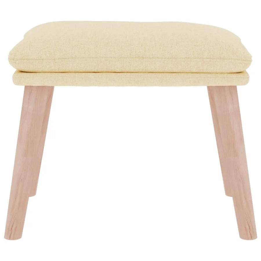 Repose-pied Crème 45x29,5x35 cm Tissu - 3