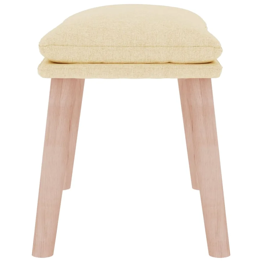 Repose-pied Crème 45x29,5x35 cm Tissu - 4