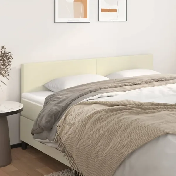 Têtes de lit Crème 160x5x78/88 cm Similicuir