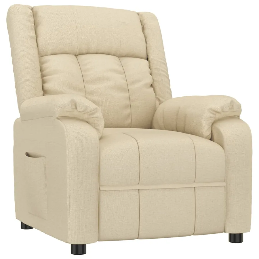 Fauteuil inclinable Crème Tissu - 2
