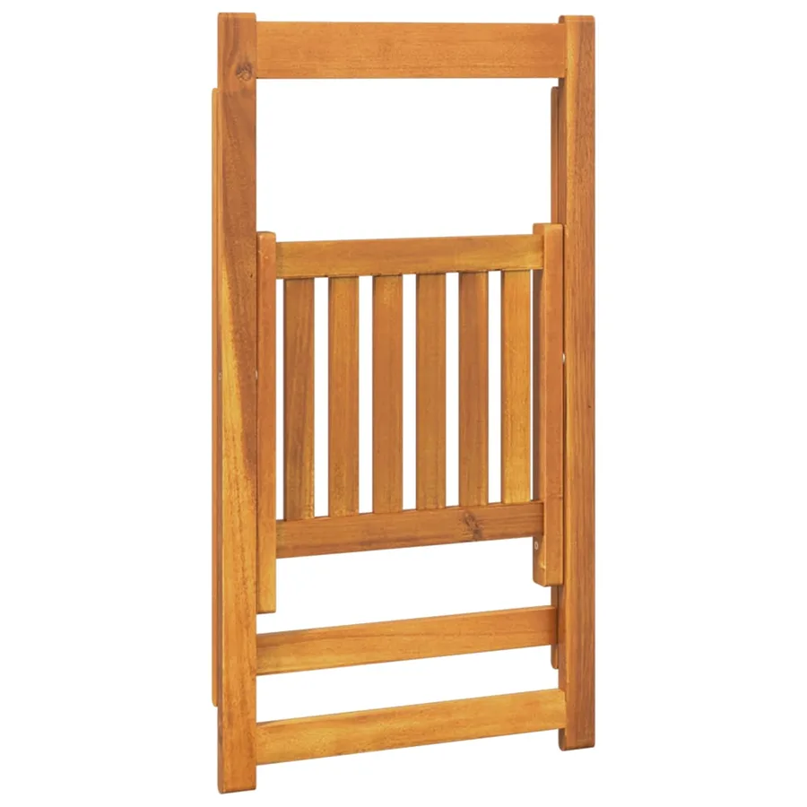 Chaises pliables de jardin lot de 4 Bois d'acacia massif - 5