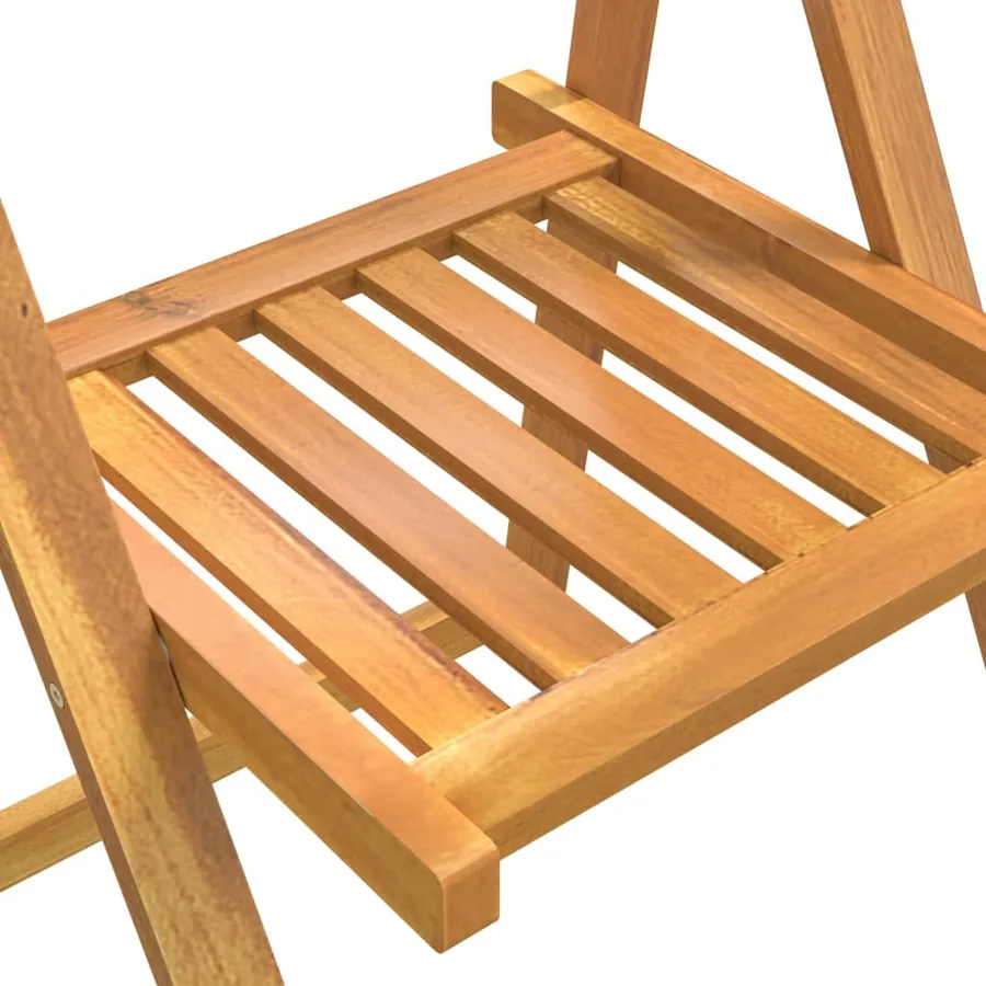 Chaises pliables de jardin lot de 4 Bois d'acacia massif - 8
