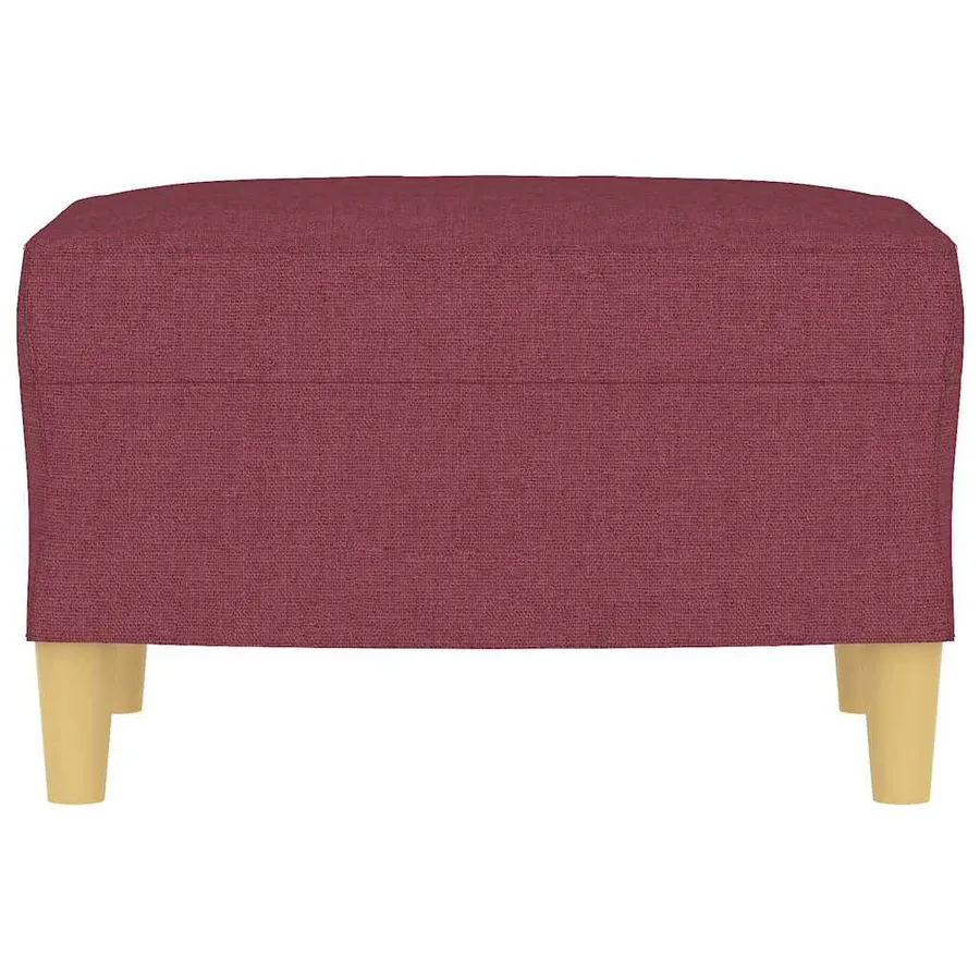 Repose-pied Rouge bordeaux 60x50x41 cm Tissu - 3