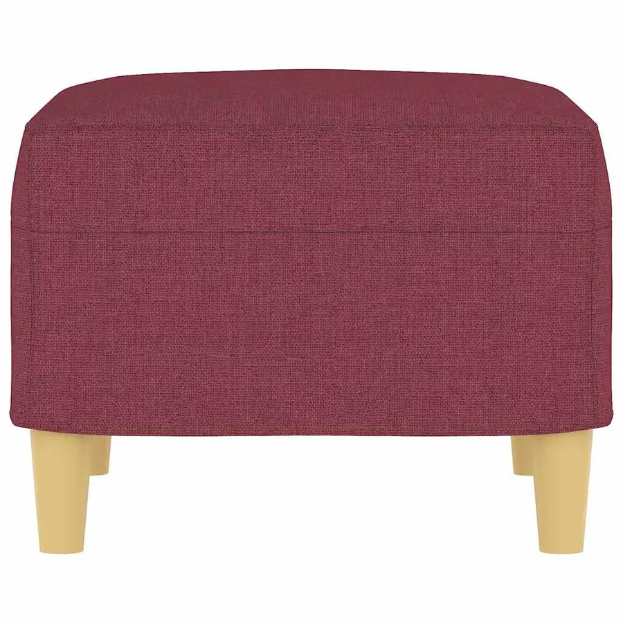 Repose-pied Rouge bordeaux 60x50x41 cm Tissu - 4