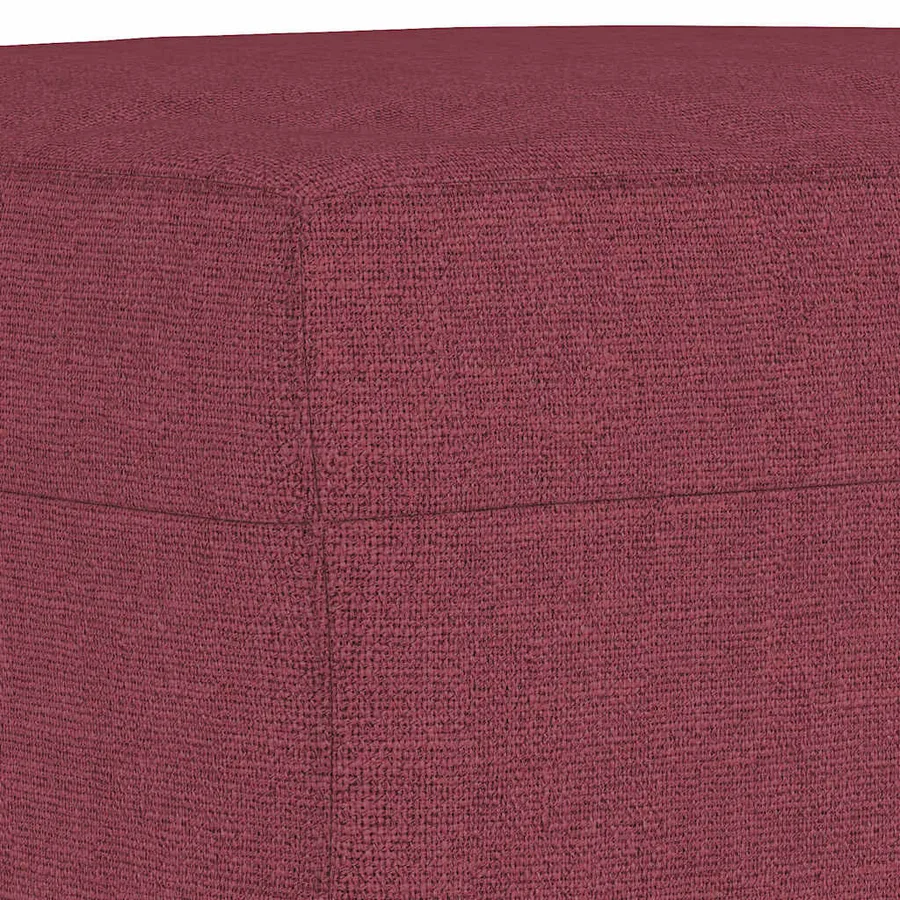 Repose-pied Rouge bordeaux 60x50x41 cm Tissu - 5