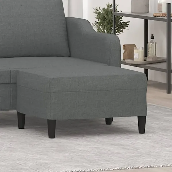 Repose-pied Gris foncé 70x55x41 cm Tissu