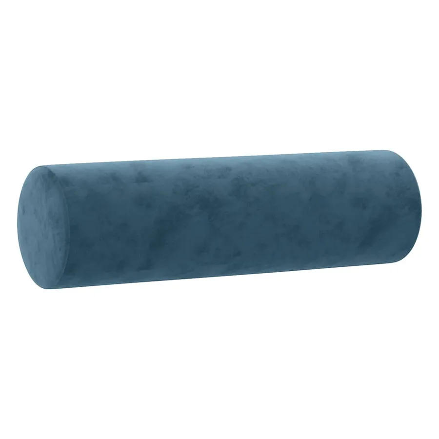 Coussins décoratifs lot de 2 Bleu Ø15x50 cm Velours - 3