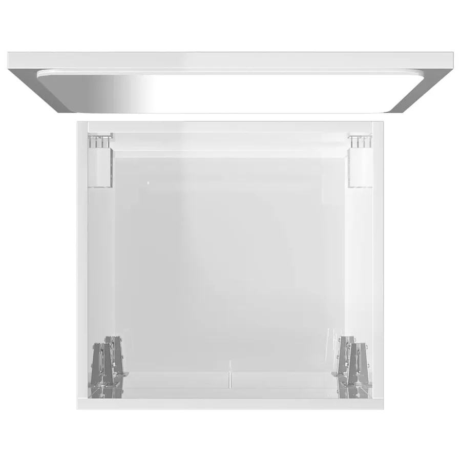 Ensemble de meubles de bain 2 pcs Blanc brillant Aggloméré - 11