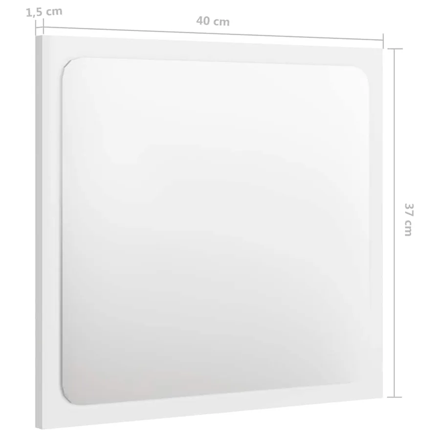Ensemble de meubles de bain 2 pcs Blanc brillant Aggloméré - 14