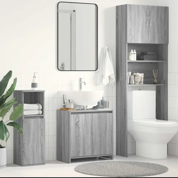 Armoire de bain Sonoma gris 60x33x61 cm Bois d'ingénierie