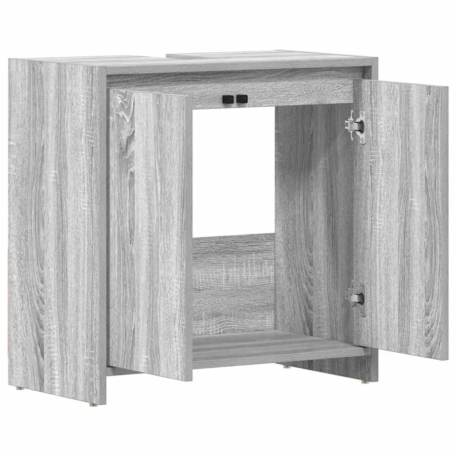 Armoire de bain Sonoma gris 60x33x61 cm Bois d'ingénierie - 5