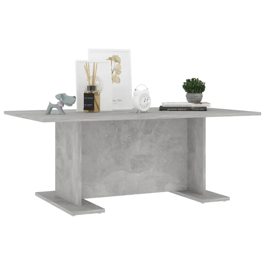 Table basse gris béton 103,5x60x40 cm bois d'ingénierie - 3