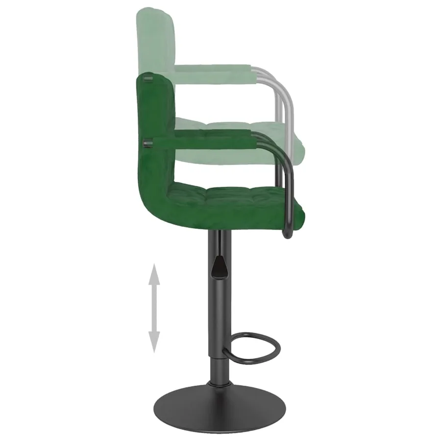 Tabouret de bar Vert foncé Velours - 6