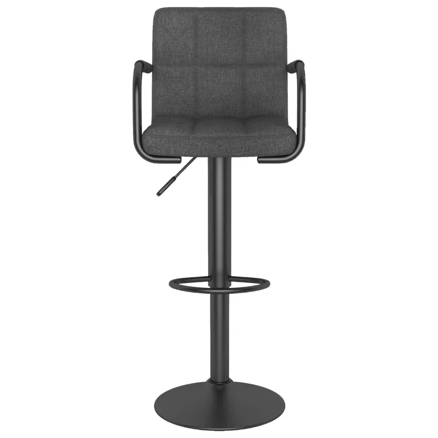 Tabouret de bar Gris foncé Tissu - 3