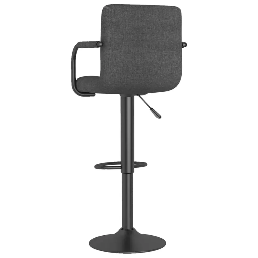 Tabouret de bar Gris foncé Tissu - 5