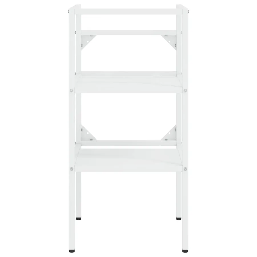 Cadre de lavabo de salle de bain Blanc 40x38x83 cm Fer - 4