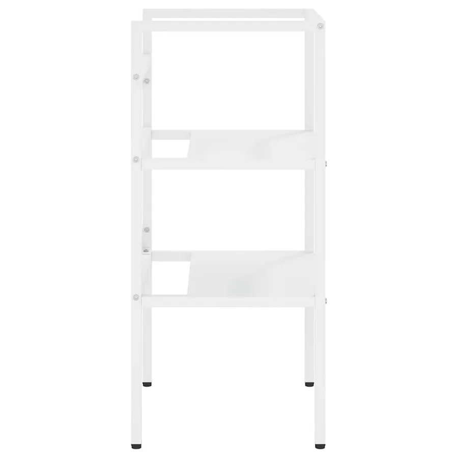 Cadre de lavabo de salle de bain Blanc 40x38x83 cm Fer - 5