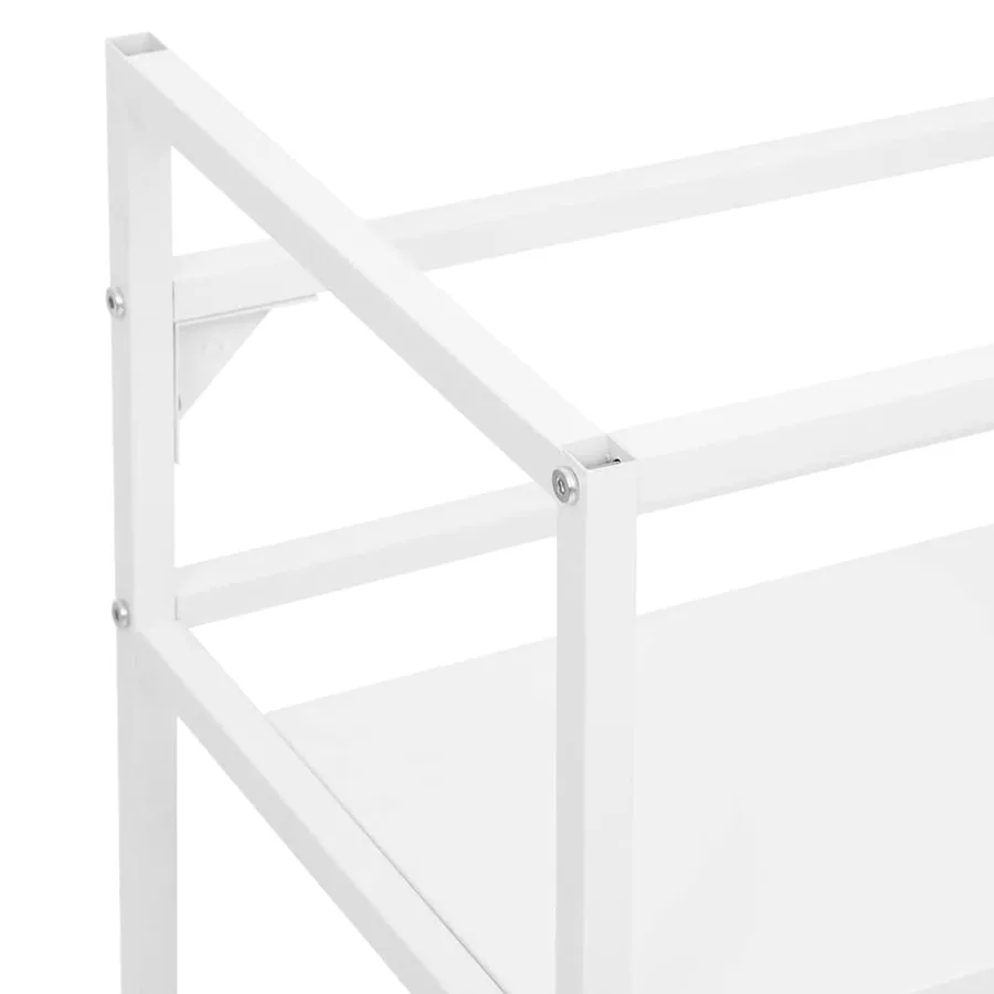 Cadre de lavabo de salle de bain Blanc 40x38x83 cm Fer - 7
