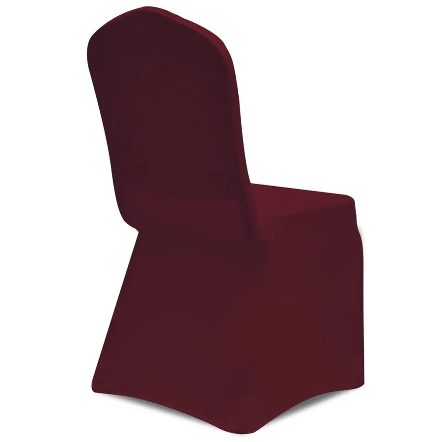 Housse de chaise extensible 100 pcs Bordeaux - 4