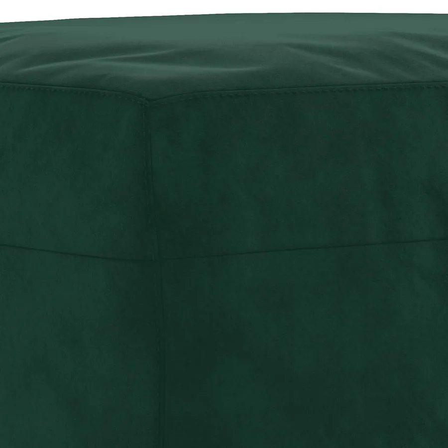 Repose-pied Vert foncé 70x55x41 cm Velours - 5