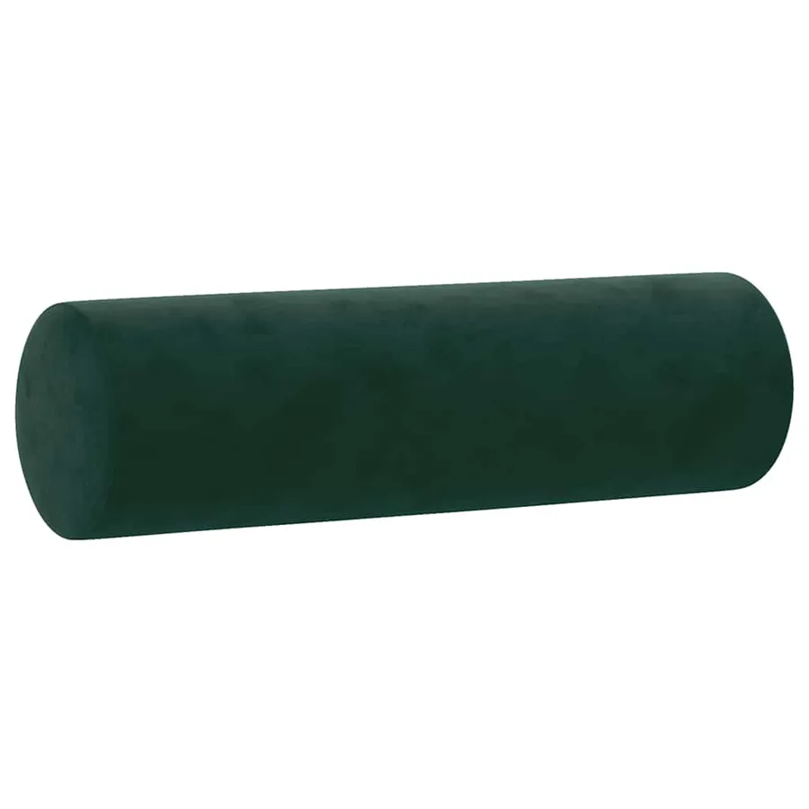 Coussins décoratifs lot de 2 Vert foncé Ø15x50 cm Velours - 3