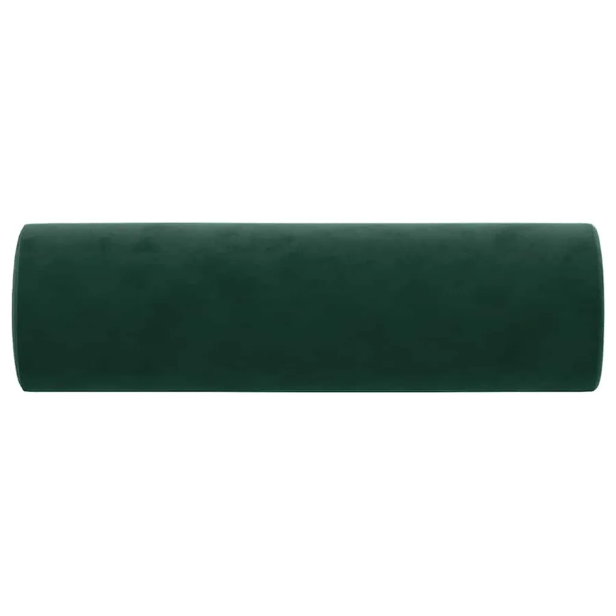 Coussins décoratifs lot de 2 Vert foncé Ø15x50 cm Velours - 4