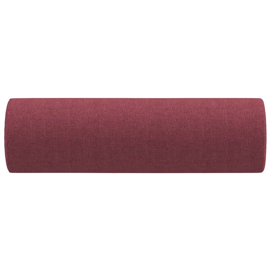 Coussins décoratifs lot de 2 Rouge bordeaux Ø15x50 cm Tissu - 4
