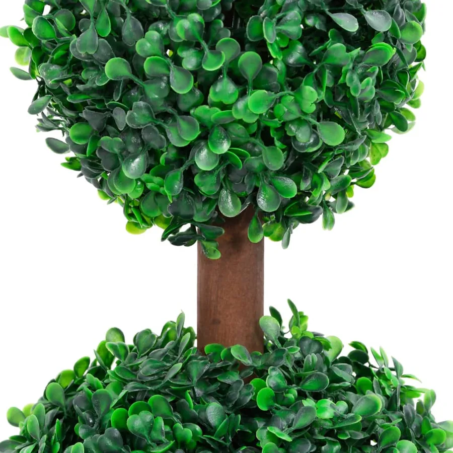 Plante de buis artificiel avec pot Forme de boule Vert 60 cm - 3