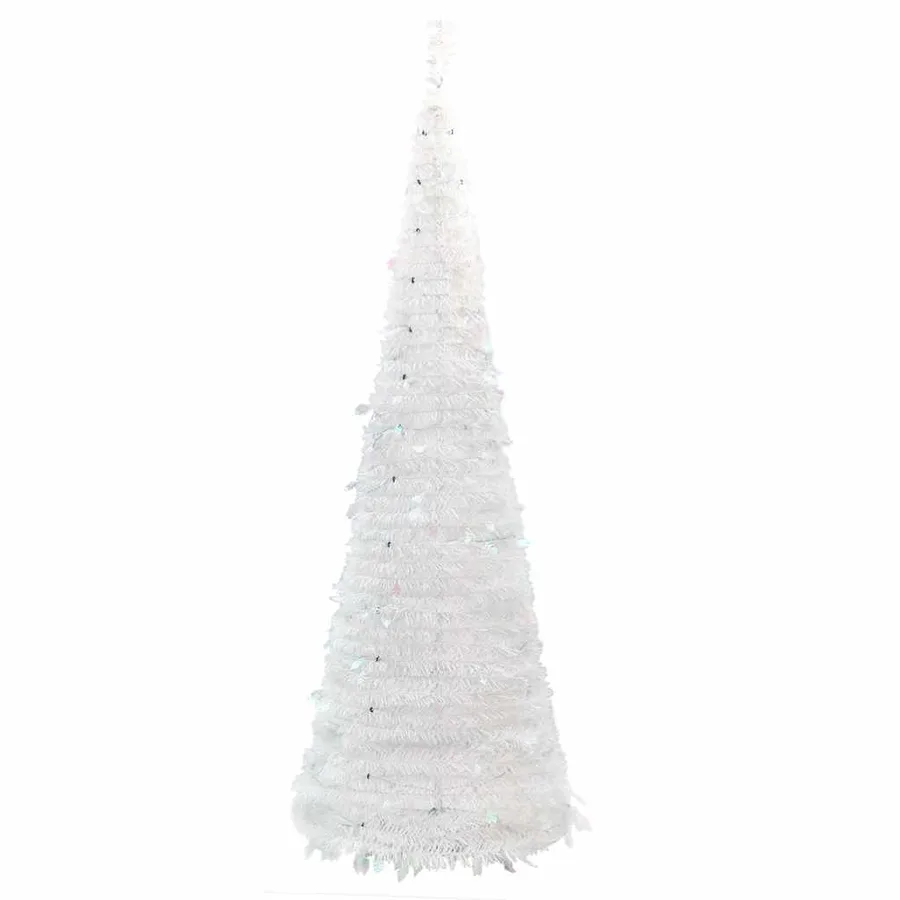 Sapin de Noël artificiel escamotable 200 LED blanc 210 cm - 6