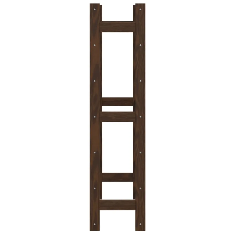 Casier à bouteilles pour 42 bouteilles marron bois pin solide - 4