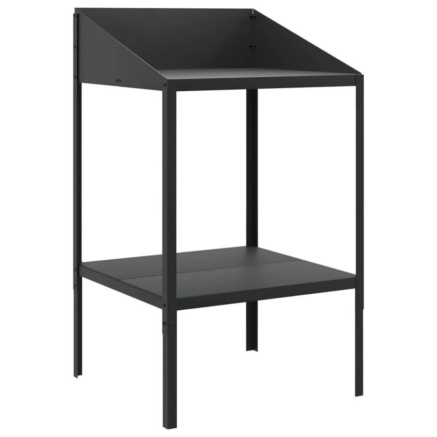Support pour plantes anthracite 56,5x54,5x100cm acier galvanisé - 2