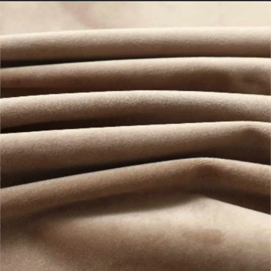 Rideaux occultants et anneaux 2 pcs beige 94x160 cm velours - 3