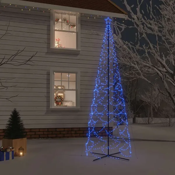 Arbre de Noël cône 1400 LED Bleues 160x500 cm