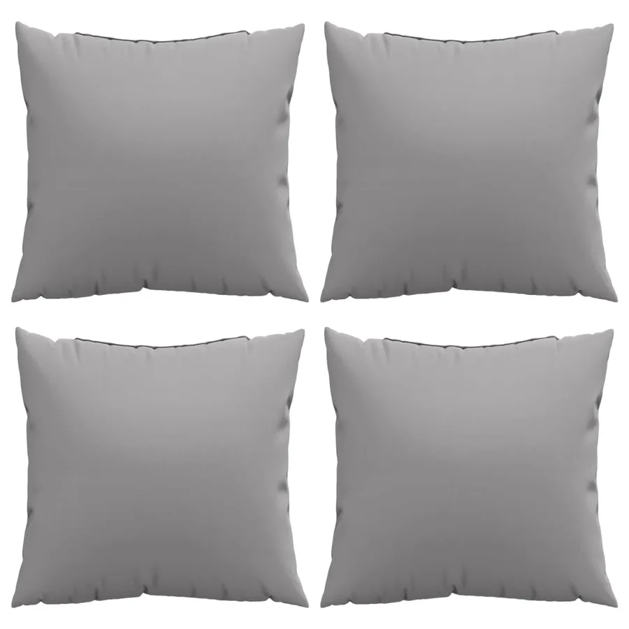 Coussins de canapé lot de 4 gris 60x60 cm tissu - 4