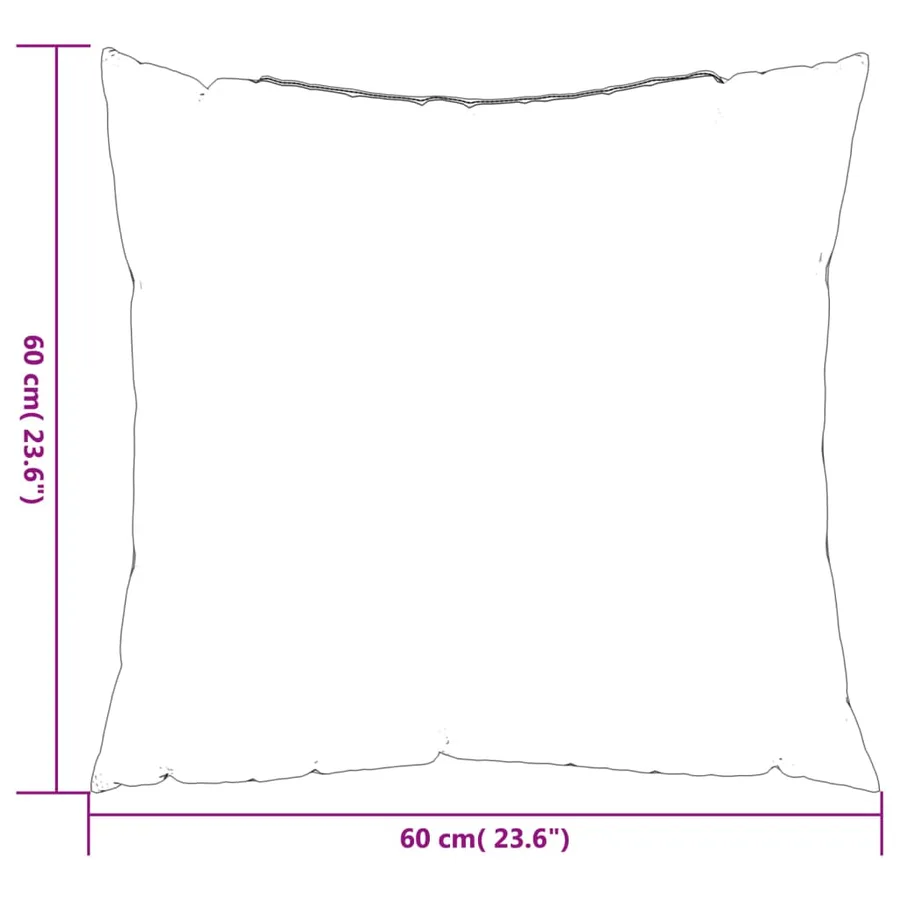 Coussins de canapé lot de 4 gris 60x60 cm tissu - 8