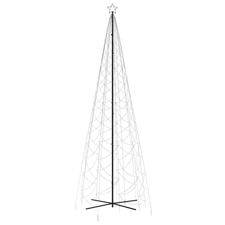 Arbre de Noël cône 1400 LED Blanc chaud 160x500 cm - 3