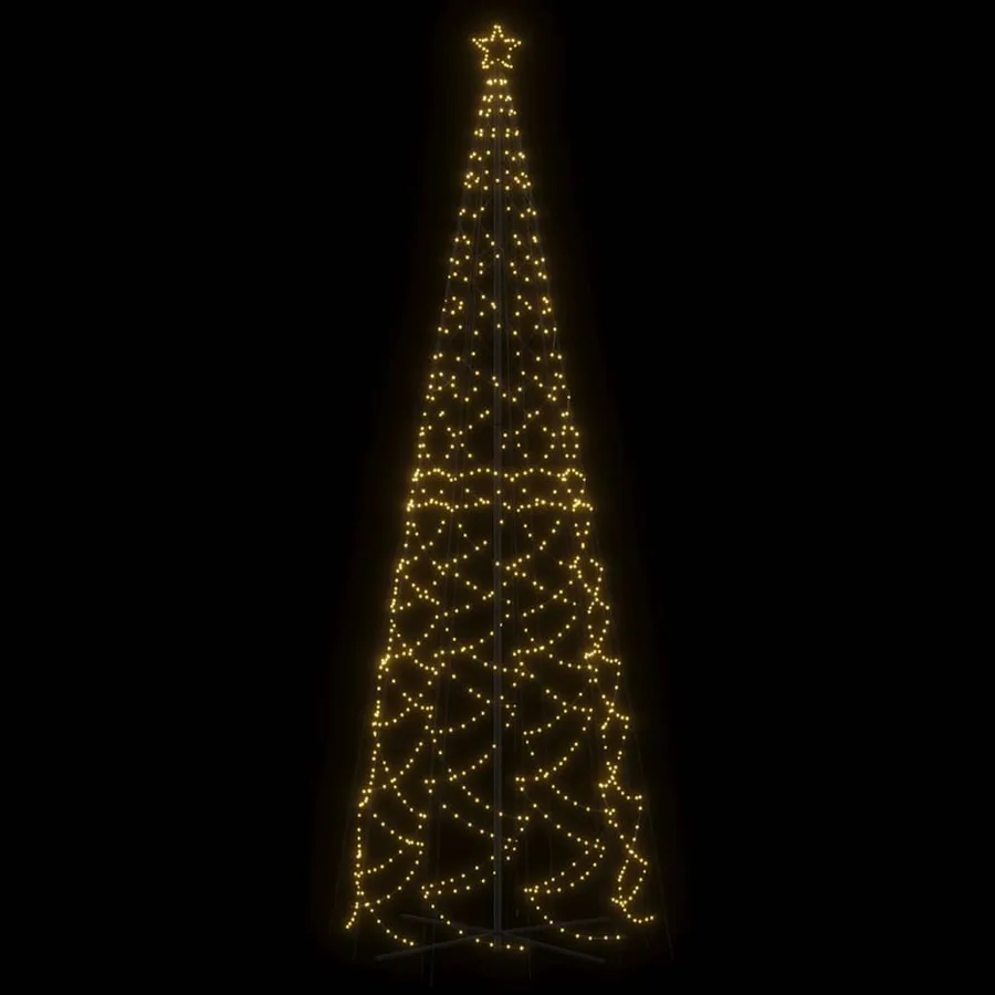 Arbre de Noël cône 1400 LED Blanc chaud 160x500 cm - 4