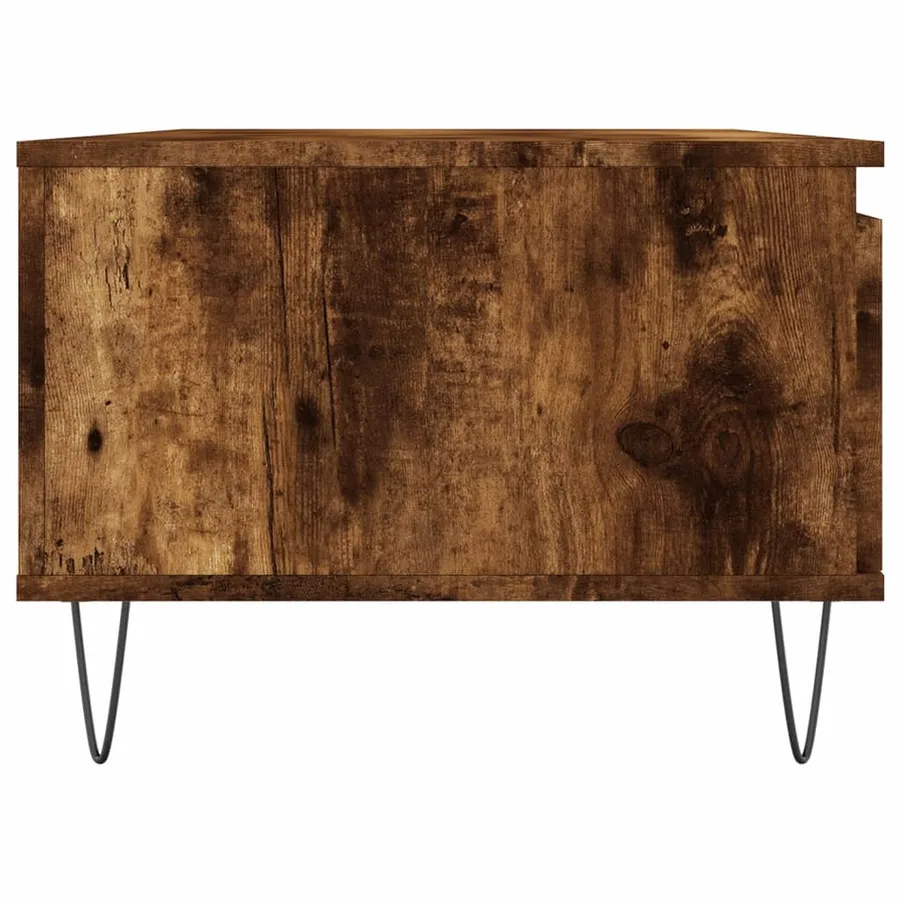 Table basse Chêne fumé 90x50x36,5 cm Bois d'ingénierie - 7