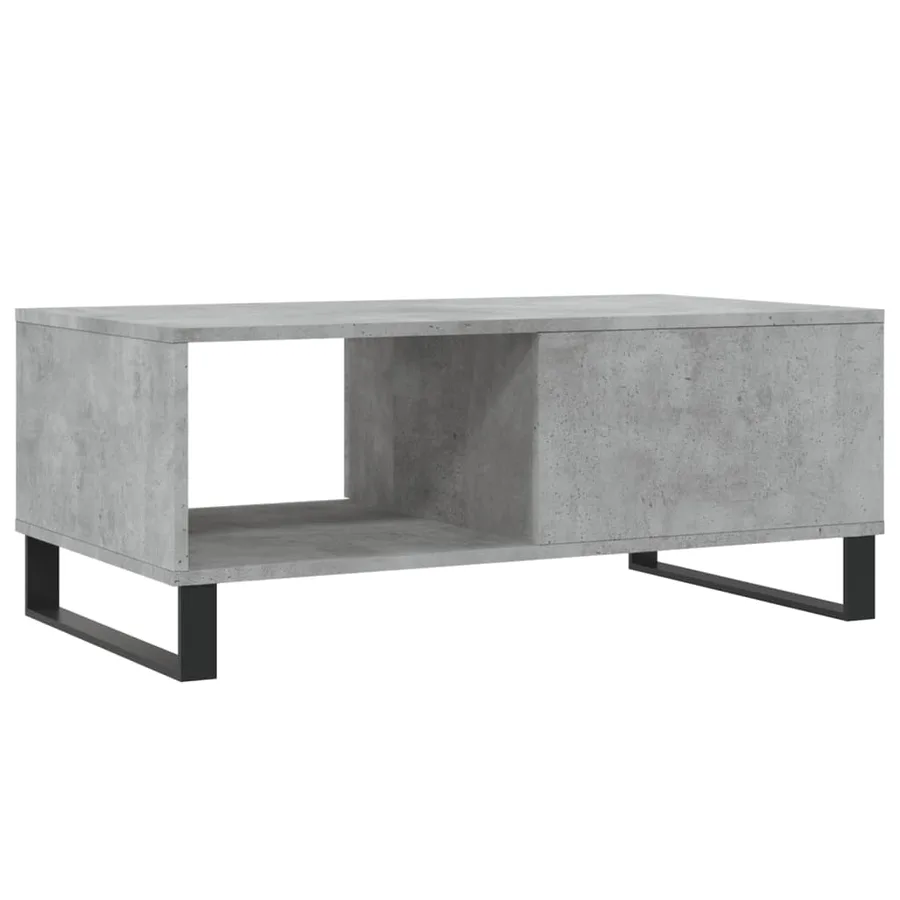 Table basse Gris béton 90x50x36,5 cm Bois d'ingénierie - 8