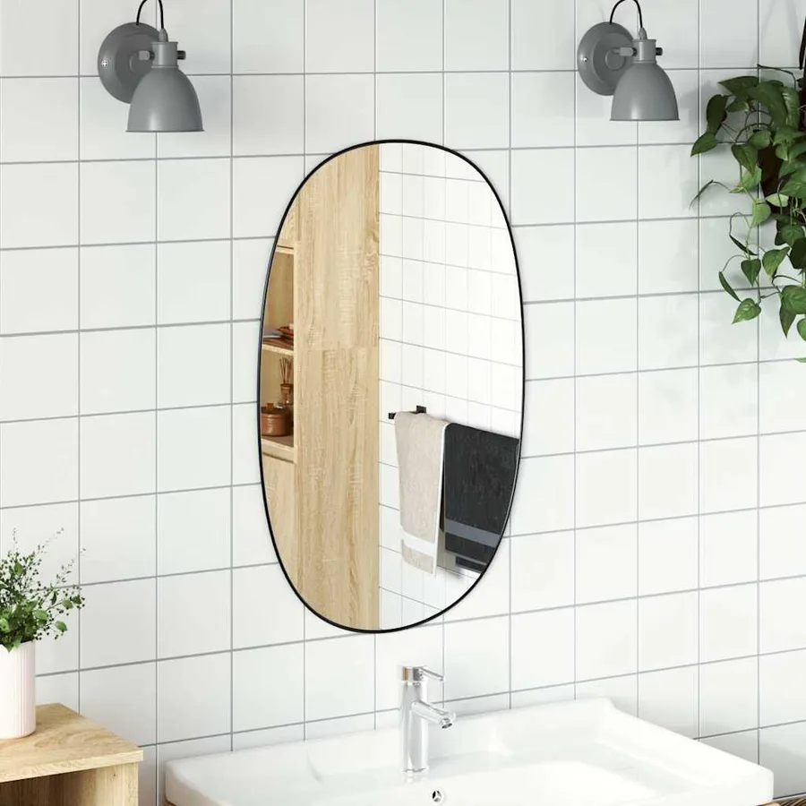Miroir mural Noir 80x50 cm - 3