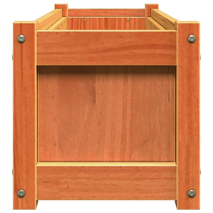 Jardinières 2 pcs cire marron bois de pin massif - 7