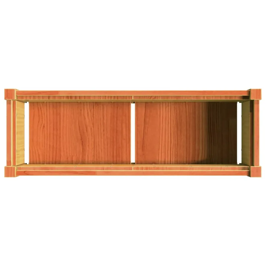 Jardinières 2 pcs cire marron bois de pin massif - 9