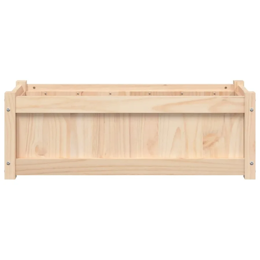 Jardinière d'extérieur 90x31x31 cm bois de pin massif - 5