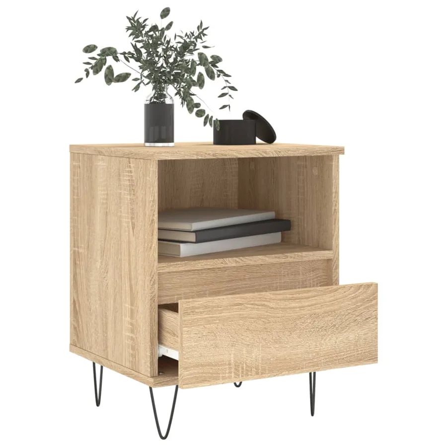 Table de chevet chêne sonoma 40x35x50 cm bois d’ingénierie - 4