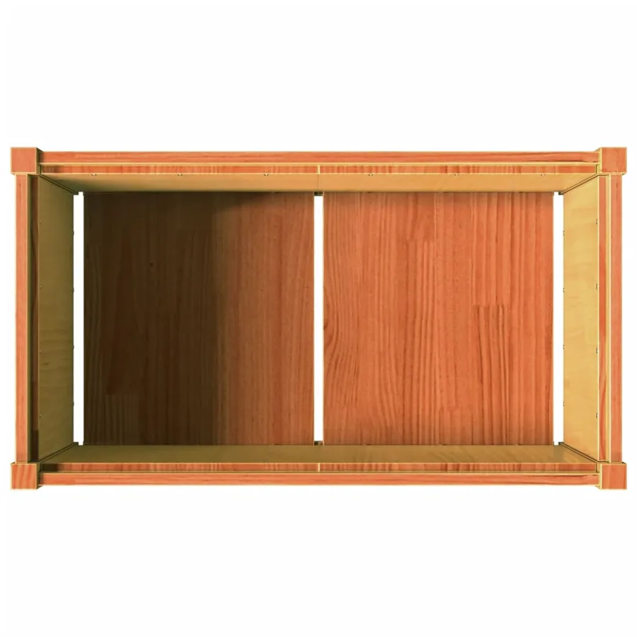 Jardinière cire marron 90x50x50 cm bois de pin massif - 8
