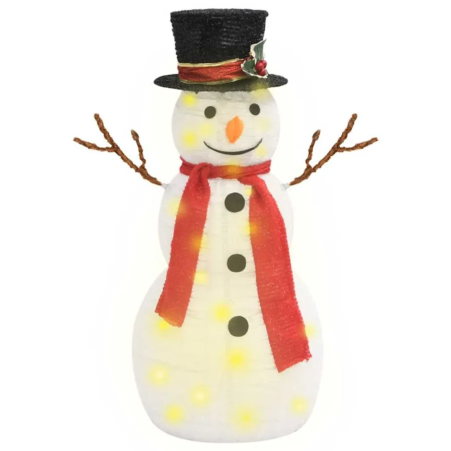 Figurine de bonhomme de neige de Noël à LED Tissu 60 cm - 2
