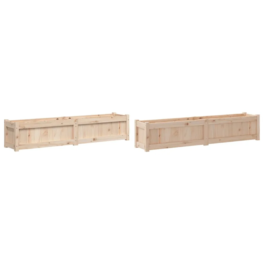 Jardinières 2 pcs bois de pin massif - 2